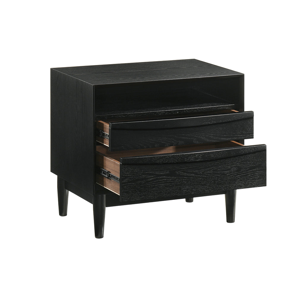 Artemio King 4 Piece Wood Bedroom Set in Black Finish By Armen Living | Bedroom Sets | Modishstore - 7