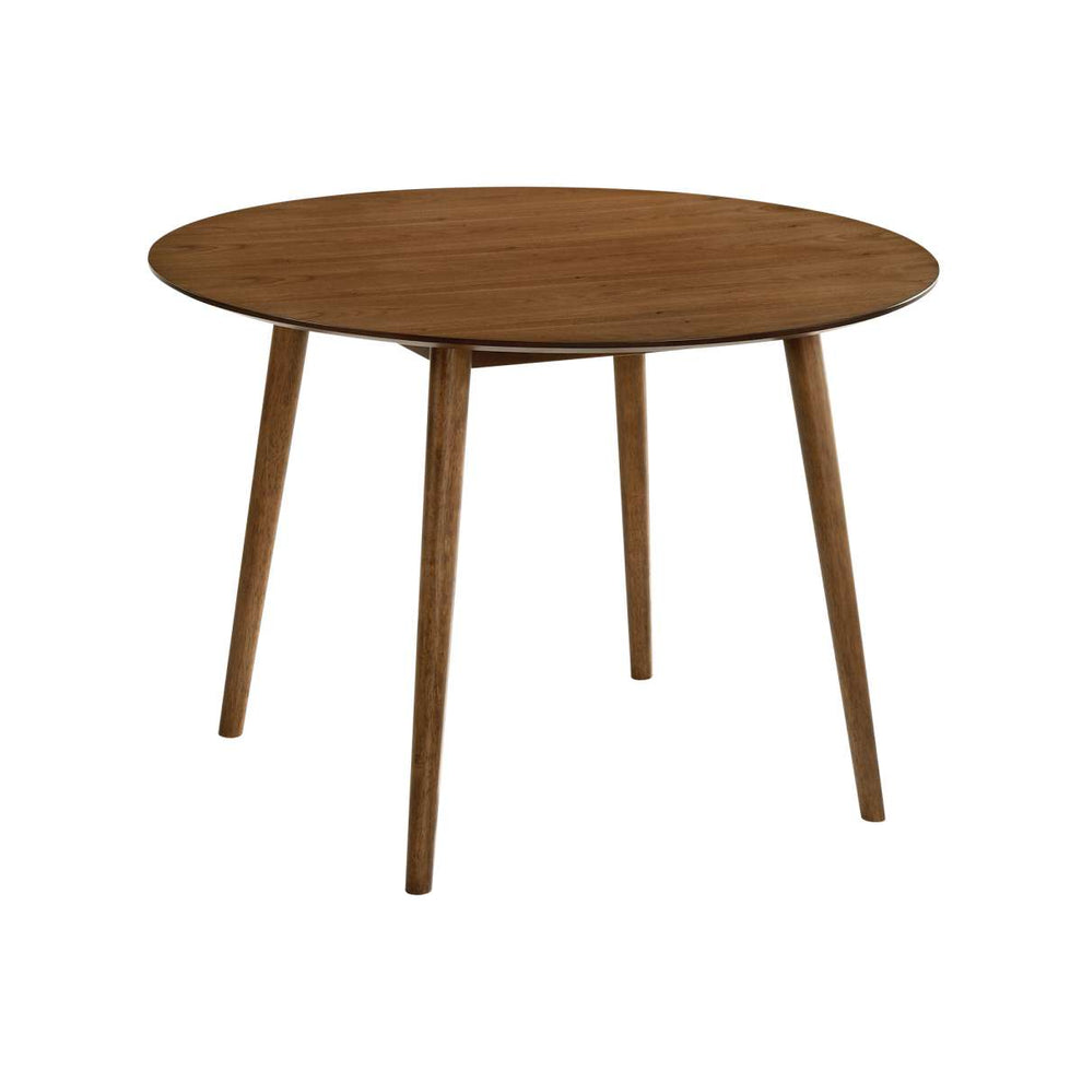 Arcadia and Azalea 42" Round Blue and Walnut Wood 5 Piece Dining Set By Armen Living | Dining Sets | Modishstore - 3