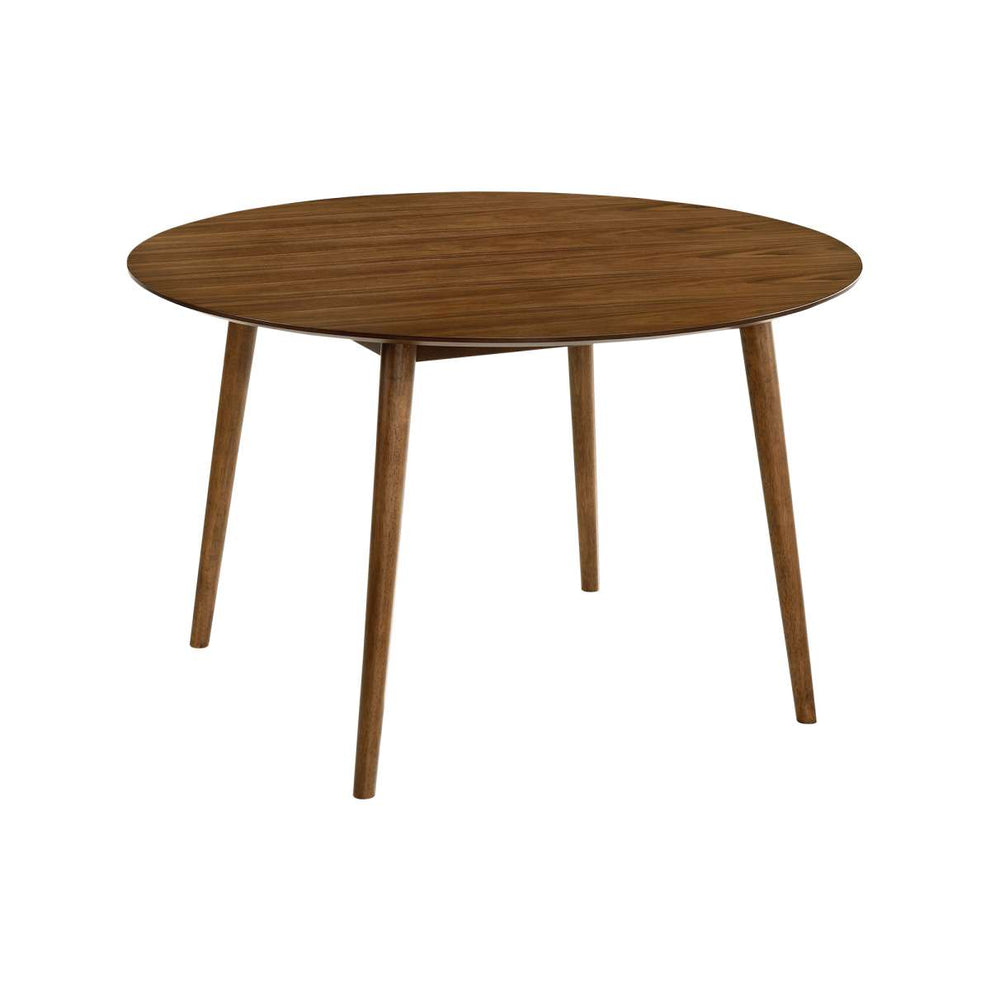 Arcadia and Azalea 48" Round Charcoal and Walnut Wood 5 Piece Dining Set By Armen Living | Dining Sets | Modishstore - 3