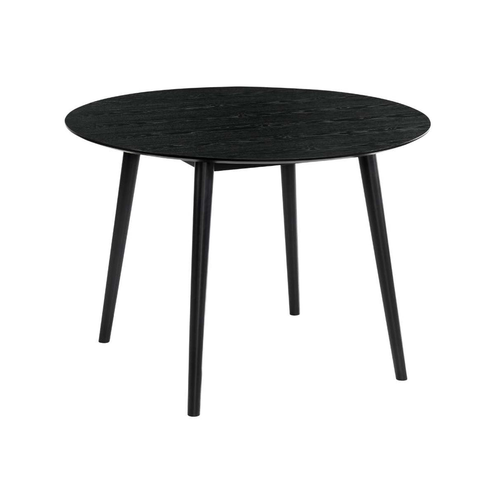 Arcadia and Juno 42" Round Charcoal and Black Wood 5 Piece Dining Set By Armen Living | Dining Sets | Modishstore - 3