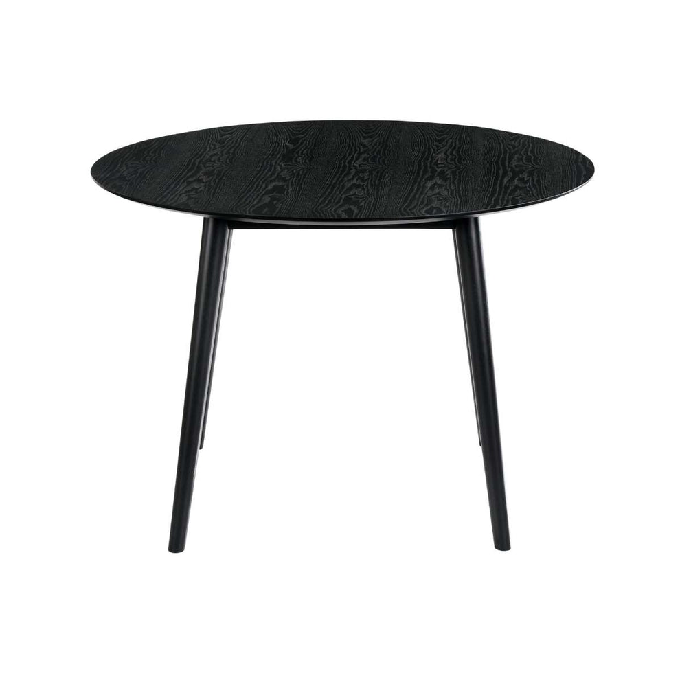 Arcadia and Juno 42" Round Charcoal and Black Wood 5 Piece Dining Set By Armen Living | Dining Sets | Modishstore - 4