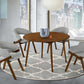 Arcadia and Talulah 48" Round Grey and Walnut Wood 5 Piece Dining Set By Armen Living | Dining Sets | Modishstore