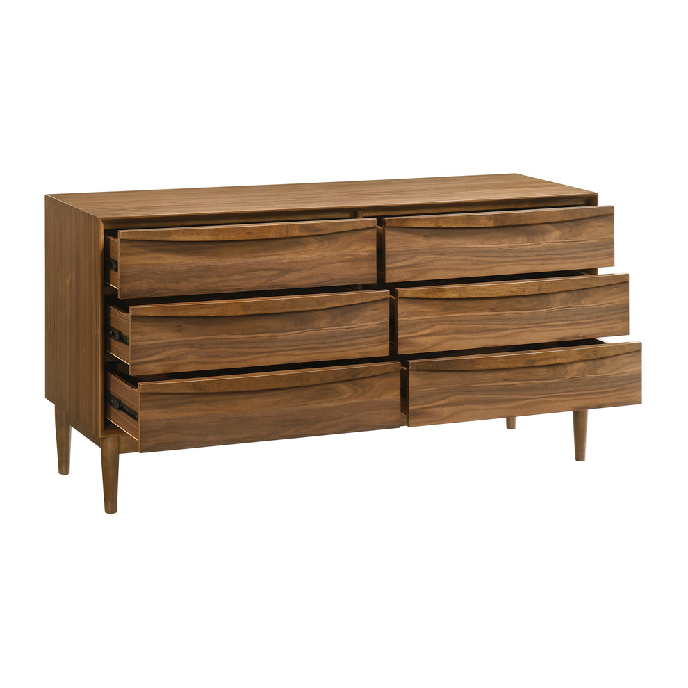 Artemio Queen 4 Piece Wood Bedroom Set in Walnut Finish By Armen Living | Bedroom Sets | Modishstore - 5