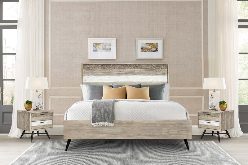Bridges 3 Piece King Bedroom Set in Two-Tone Acacia Wood By Armen Living | Bedroom Sets | Modishstore