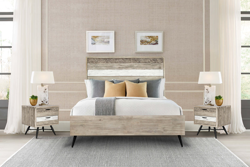 Bridges 3 Piece Queen Bedroom Set in Two-Tone Acacia Wood By Armen Living | Bedroom Sets | Modishstore