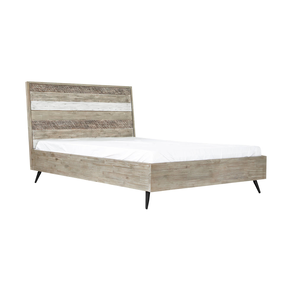 Bridges 4 Piece Queen Bedroom Set in Two-Tone Acacia Wood By Armen Living | Bedroom Sets | Modishstore - 4