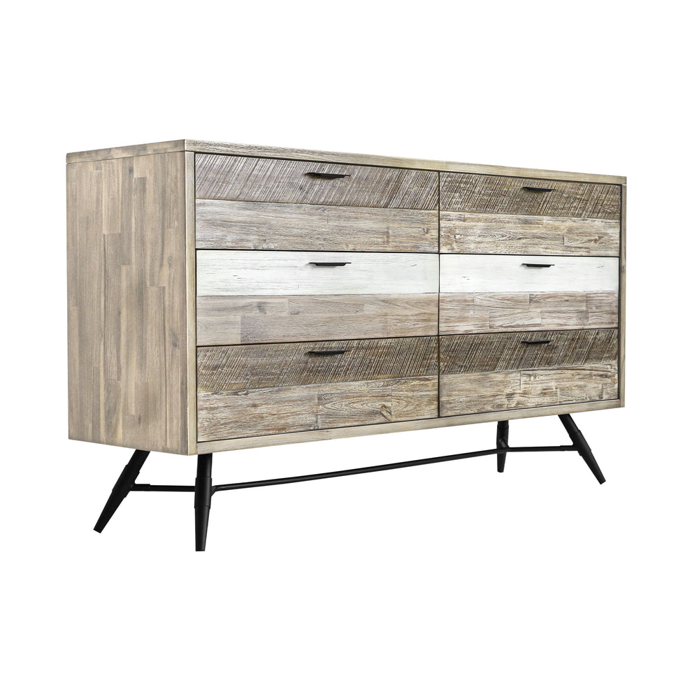 Bridges 4 Piece Queen Bedroom Set in Two-Tone Acacia Wood By Armen Living | Bedroom Sets | Modishstore - 5