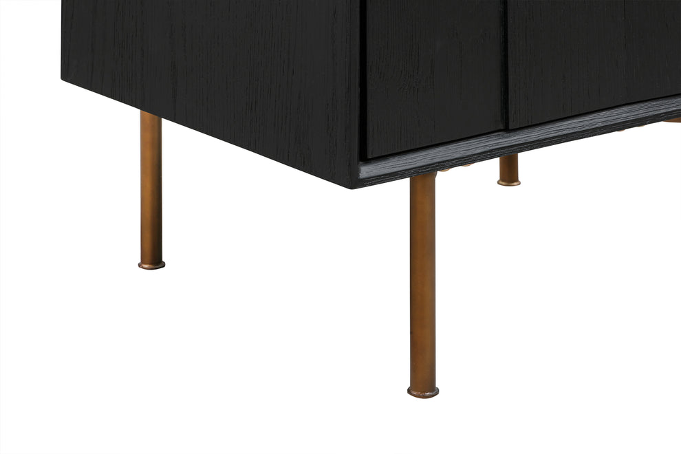 Carnaby King 3 Piece Bedroom Set in Black Brushed Oak Wood By Armen Living | Bedroom Sets | Modishstore - 9