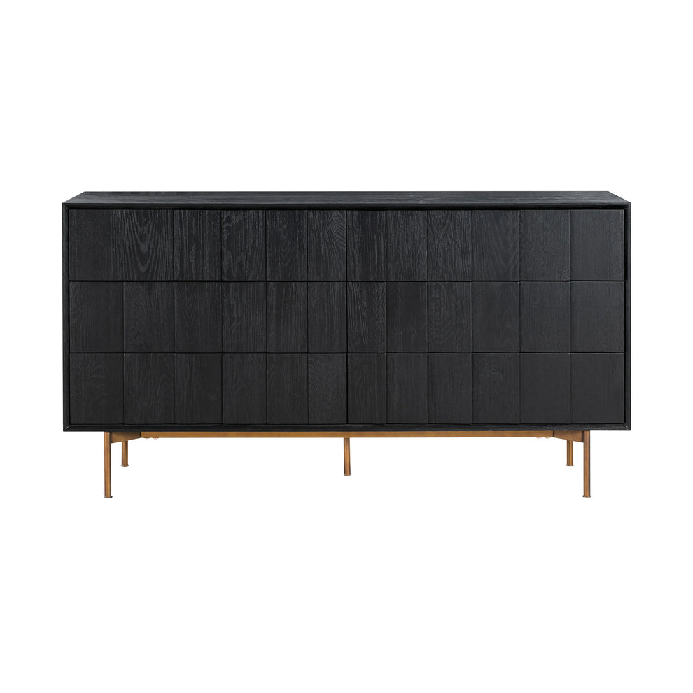 Carnaby King 4 Piece Bedroom Set in Black Brushed Oak Wood By Armen Living | Bedroom Sets | Modishstore - 5