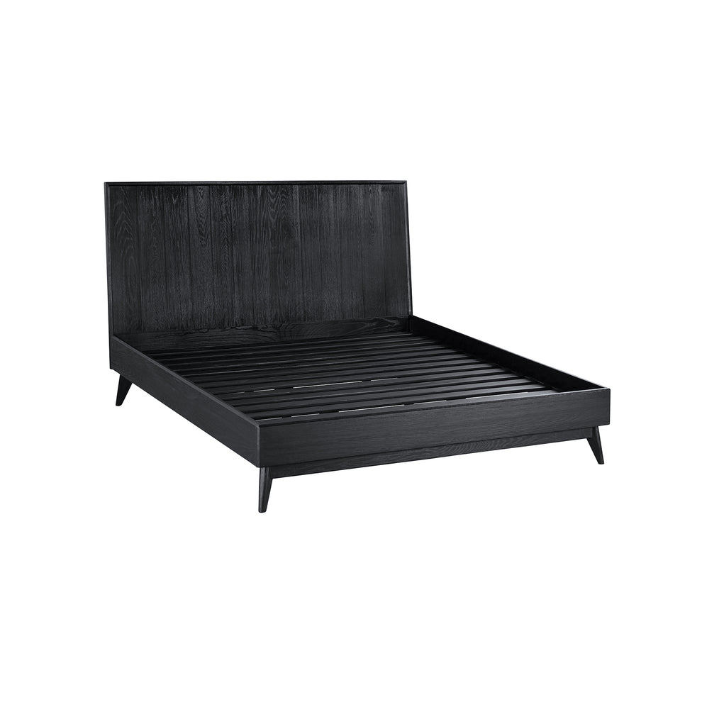 Carnaby Queen 3 Piece Bedroom Set in Black Brushed Oak Wood By Armen Living | Bedroom Sets | Modishstore - 4
