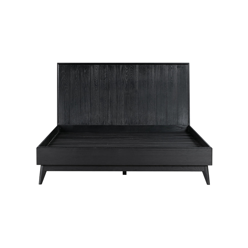 Carnaby Queen 4 Piece Bedroom Set in Black Brushed Oak Wood By Armen Living | Bedroom Sets | Modishstore - 3