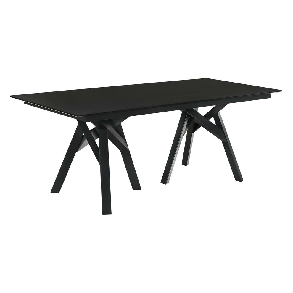 Cortina and Lima 5 Piece Black Rectangular Dining Set By Armen Living | Dining Sets | Modishstore - 5