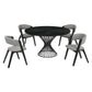 Cirque and Rowan 5 Piece Black Round Dining Set By Armen Living | Dining Sets | Modishstore