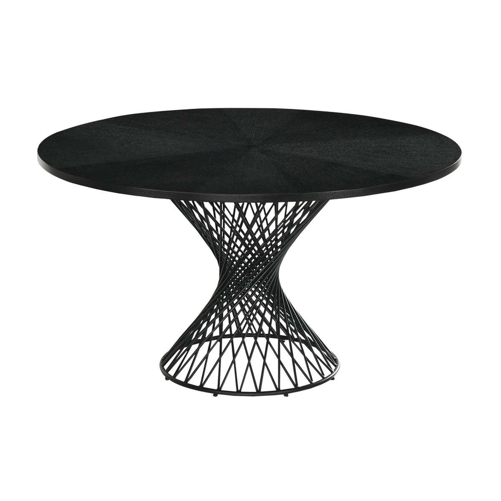 Cirque and Lima 5 Piece Black Round Dining Set By Armen Living | Dining Sets | Modishstore - 5