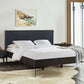 Cross Dark Gray Solid Oak King 3pc Bedroom Set By Armen Living | Bedroom Sets |  Modishstore 