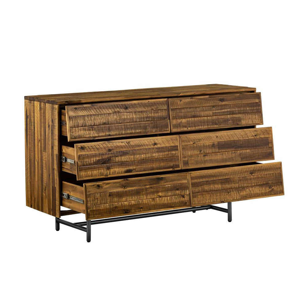 Cusco 4 Piece Acacia King Bedroom Set with Dresser and Nightstands By Armen Living | Bedroom Sets | Modishstore - 4