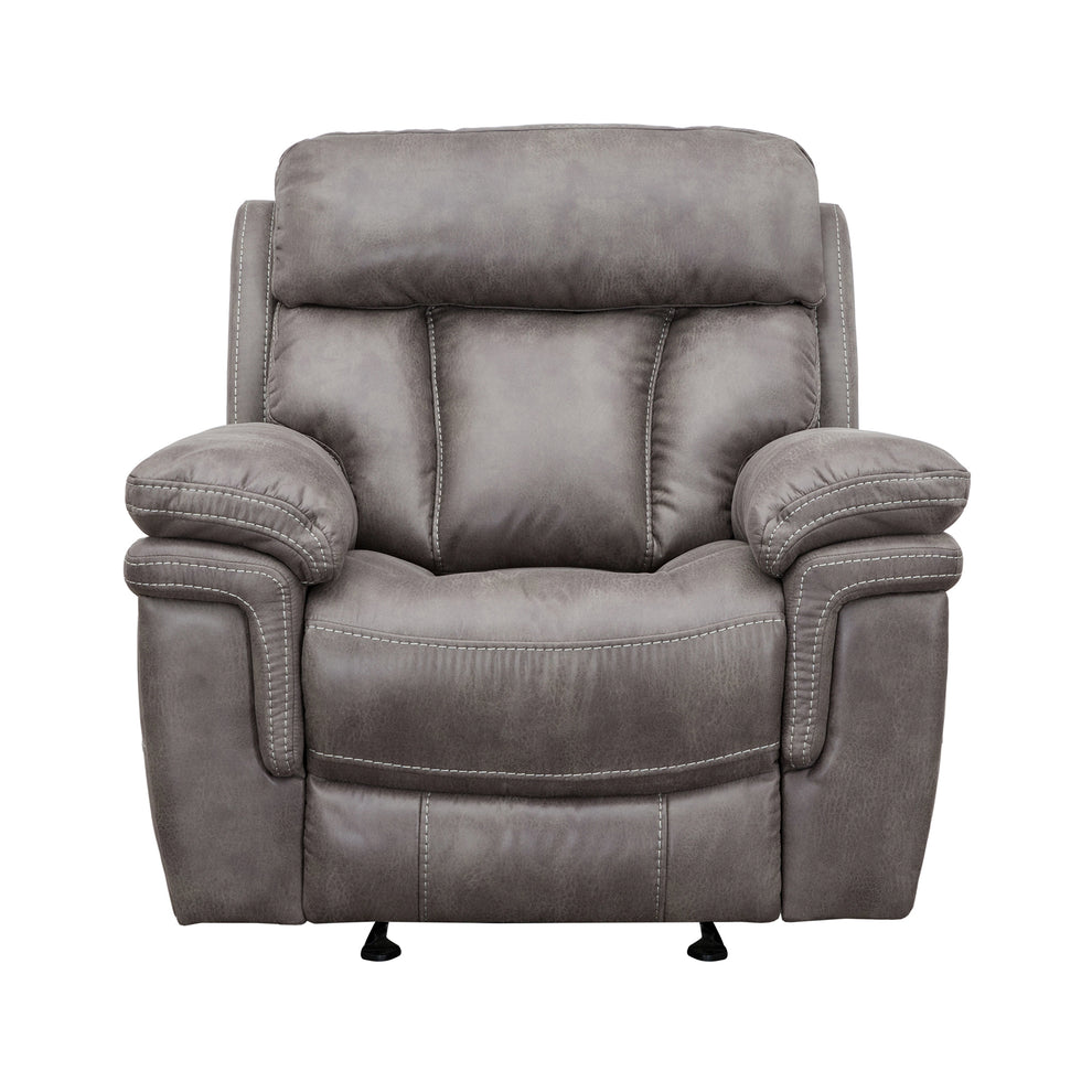 Estelle Power Reclining 2 Piece Sofa and Recliner Set in Gunmetal Fabric By Armen Living | Sofa Set | Modishstore - 10