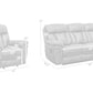 Estelle Power Reclining 2 Piece Sofa and Recliner Set in Gunmetal Fabric By Armen Living | Sofa Set | Modishstore - 9