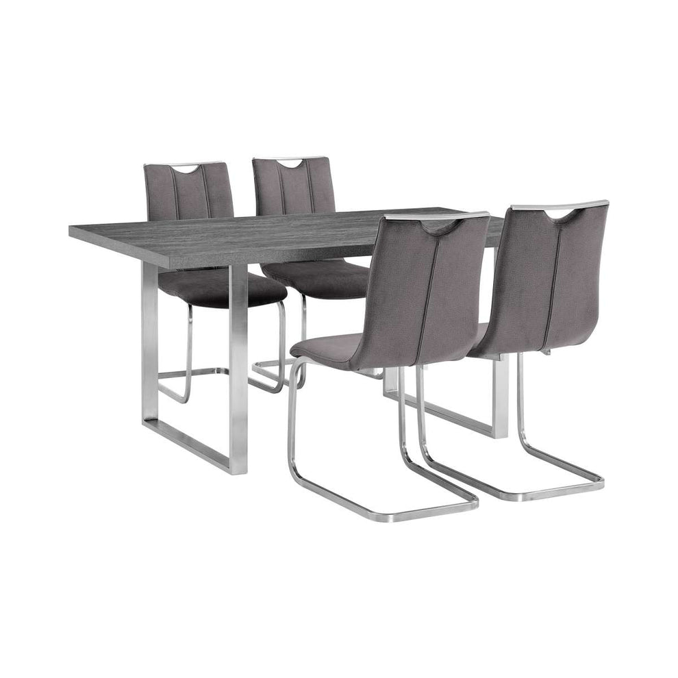 Fenton and Gray Pacific 5 Piece Modern Rectangular Dining Set By Armen Living | Dining Sets |  Modishstore  - 2