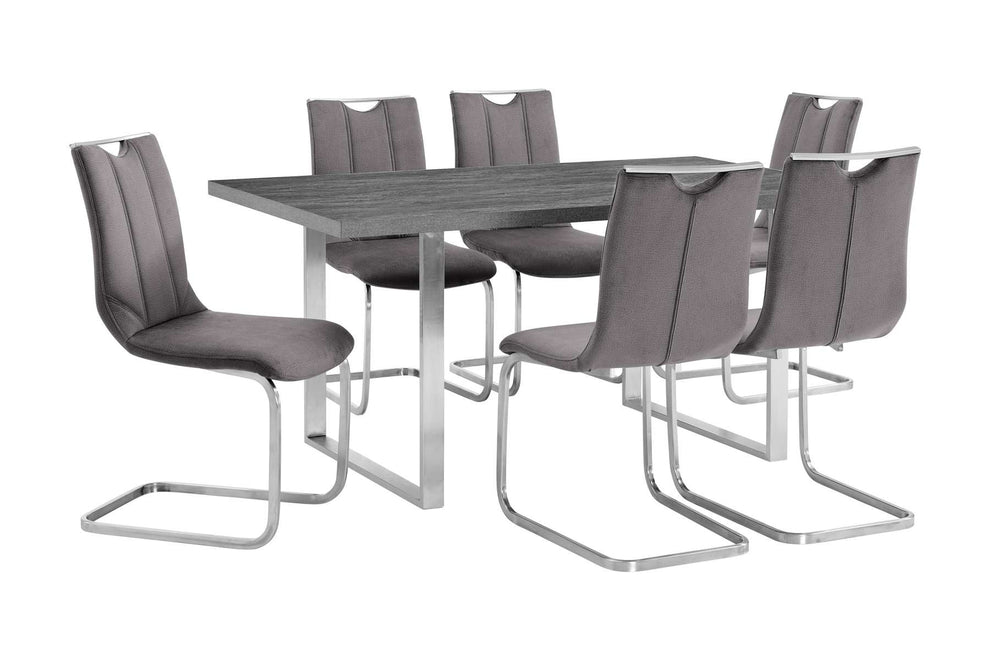 Fenton and Gray Pacific 7 Piece Modern Rectangular Dining Set By Armen Living | Dining Sets |  Modishstore  - 2
