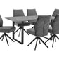 Fenton and Charcoal Monarch 7 Piece Modern Rectangular Dining Set By Armen Living | Dining Sets | Modishstore - 2