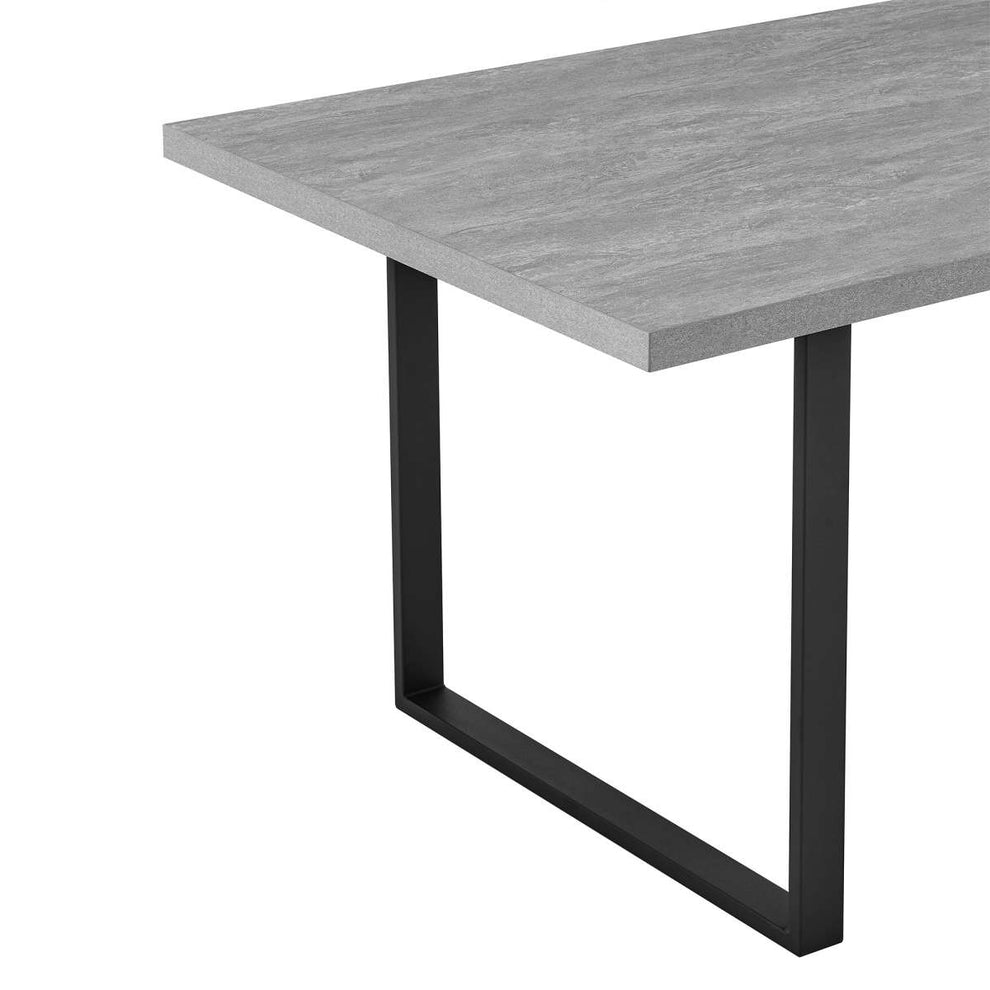 Fenton and Charcoal Monarch 7 Piece Modern Rectangular Dining Set By Armen Living | Dining Sets | Modishstore - 7