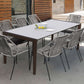 Fineline and Clip Indoor Outdoor 9 Piece Dining Set in Dark Eucalyptus Wood with Superstone and Black Rope By Armen Living | Outdoor Dining Sets |  Modishstore  - 28