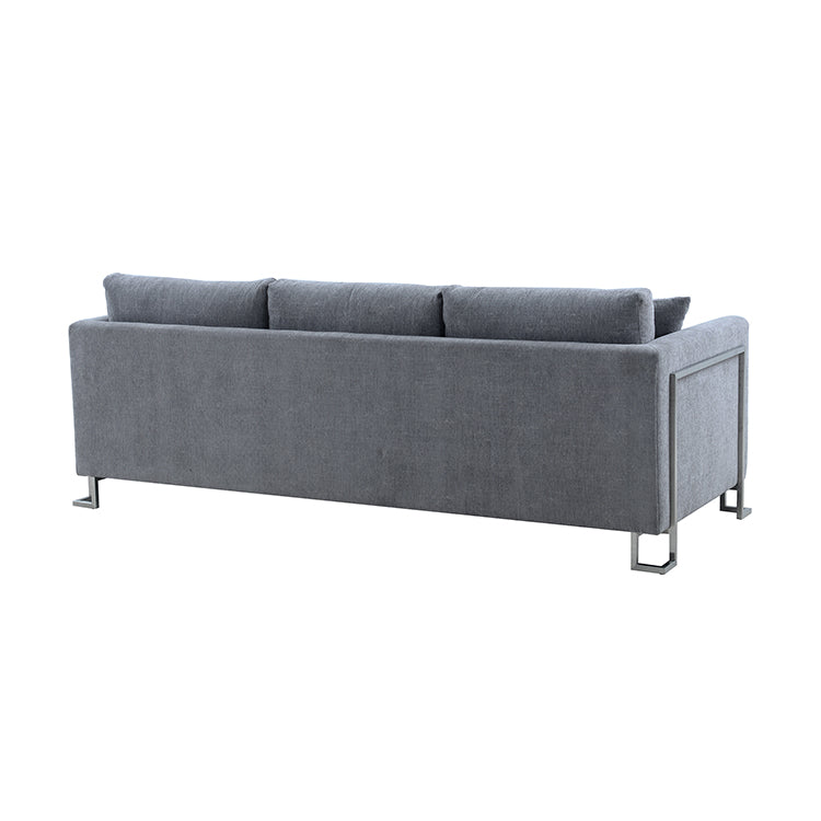 Heritage 2 Piece Gray Fabric Upholstered Sofa & Chair Set By Armen Living | Sofas |  Modishstore  - 3
