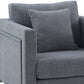 Heritage 2 Piece Gray Fabric Upholstered Sofa & Chair Set By Armen Living | Sofas |  Modishstore  - 7
