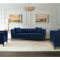 Melange 3 Piece Blue Velvet Living Room Seating Set By Armen Living | Sofas |  Modishstore 