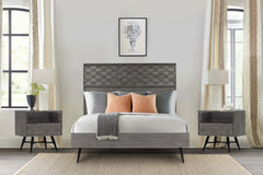 Makena 3 Piece Queen Bedroom Set in Grey Acacia Wood By Armen Living
