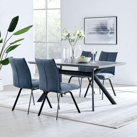 Margot and Blue Rylee 5 Piece Modern Rectangular Dining Set By Armen Living | Dining Sets | Modishstore