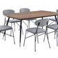 Messina and Alice Gray Velvet 7 Piece Rectangular Dining Set By Armen Living | Dining Sets |  Modishstore  - 2