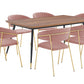 Messina and Nara Pink Velvet 7 Piece Rectangular Dining Set By Armen Living | Dining Sets |  Modishstore  - 2