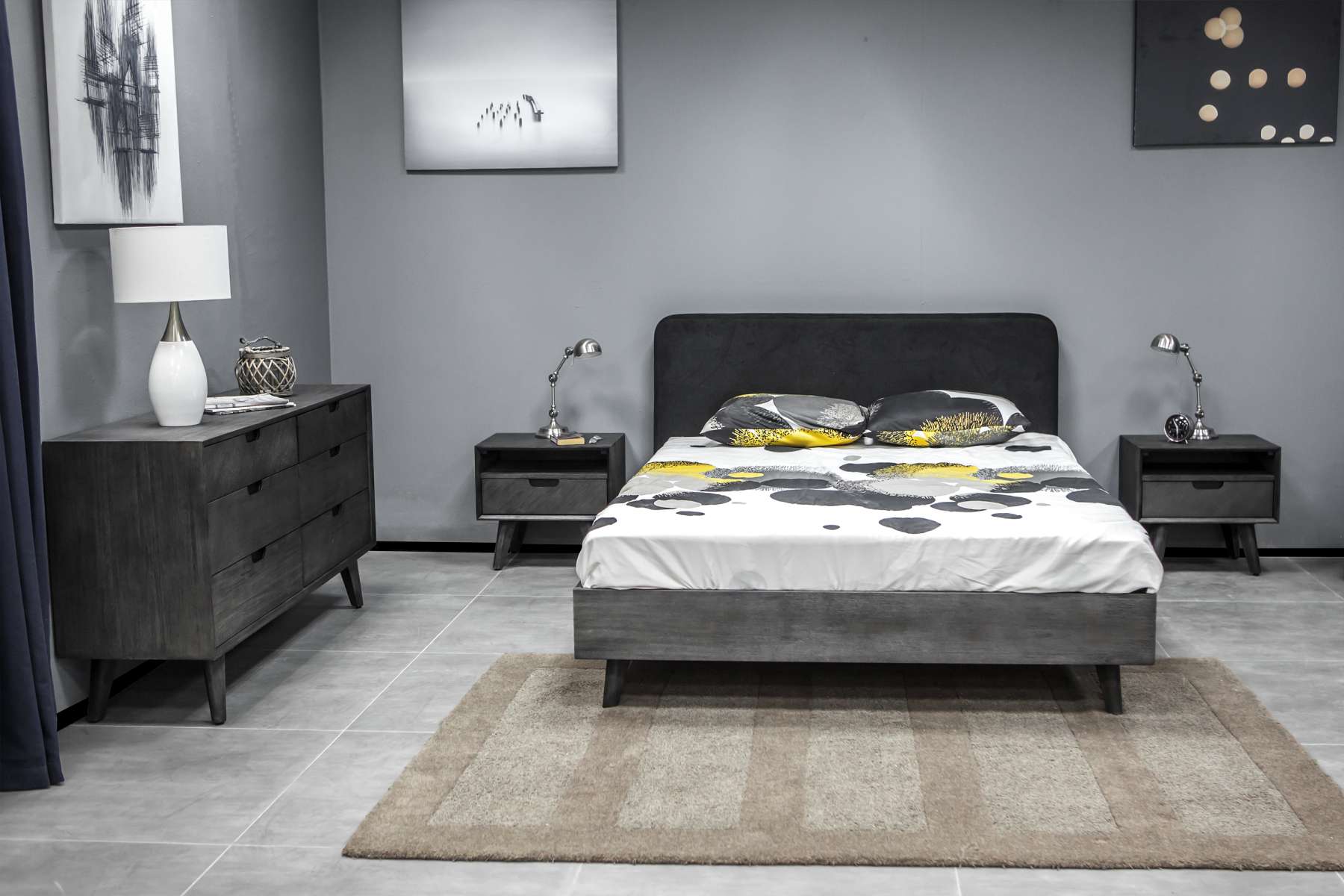 Mohave 3 Piece Acacia King Bed and Nightstands Bedroom Set By Armen Living | Bedroom Sets | Modishstore - 2