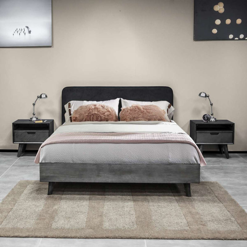 Mohave 3 Piece Acacia King Bed and Nightstands Bedroom Set By Armen Living | Bedroom Sets | Modishstore