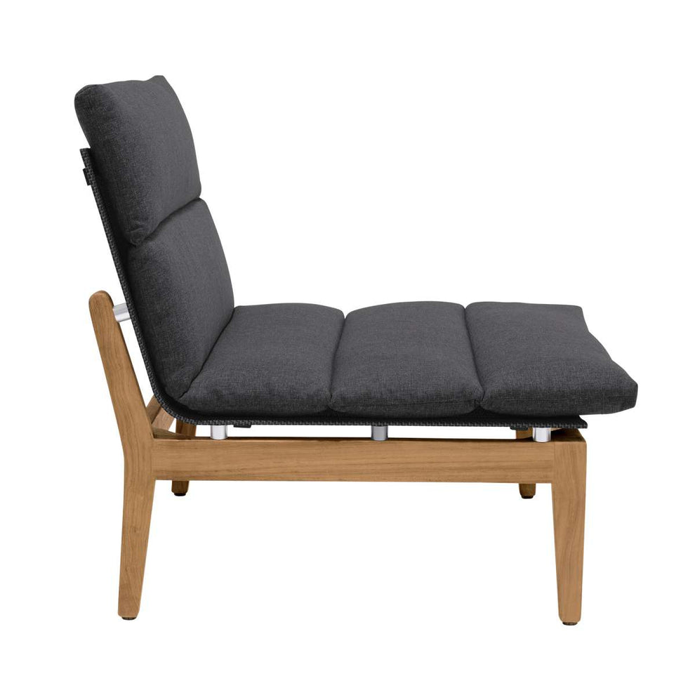 Arno Outdoor 6 Piece Teak Wood Seating Set in Charcoal Olefin By Armen Living | Outdoor Sofas, Loveseats & Sectionals |  Modishstore  - 4