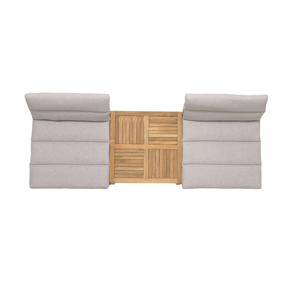 Arno Outdoor 3 Piece Teak Wood Seating Set in Beige Olefin By Armen Living | Outdoor Sofas, Loveseats & Sectionals |  Modishstore  - 7