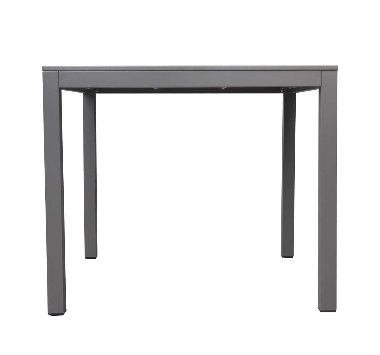 Bistro Dining Set Grey Powder Coated Finish (Table with 4 chairs) By Armen Living | Outdoor Dining Sets |  Modishstore  - 8