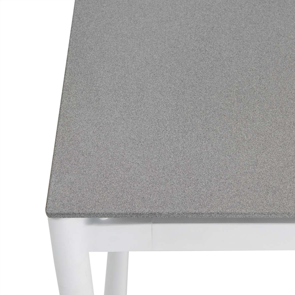 Crown 4 Piece Black Aluminum and Teak Outdoor Seating Set with Dark Gray Cushions By Armen Living | Outdoor Sofas, Loveseats & Sectionals |  Modishstore  - 9