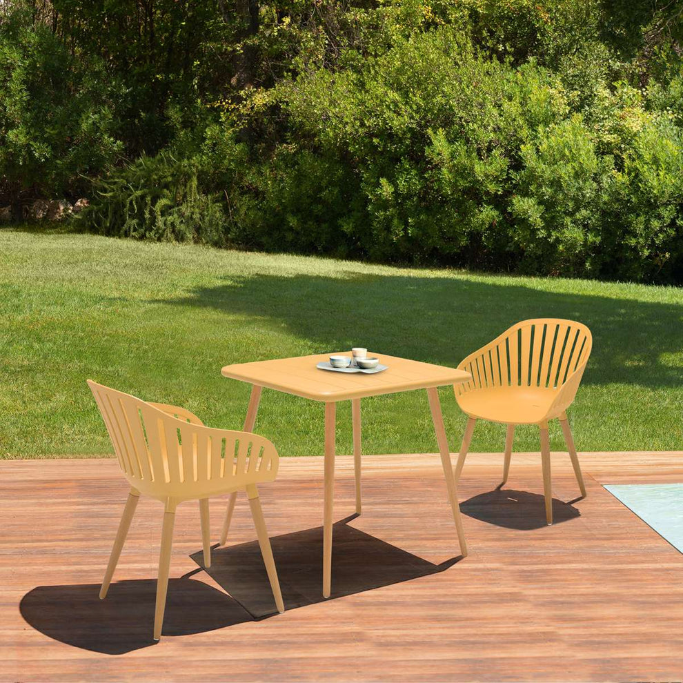 Nassau Outdoor 3 Piece Green Eucalyptus Dining Set By Armen Living | Outdoor Dining Sets |  Modishstore  - 9
