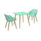 Nassau Outdoor 3 Piece Green Eucalyptus Dining Set By Armen Living | Outdoor Dining Sets |  Modishstore  - 18