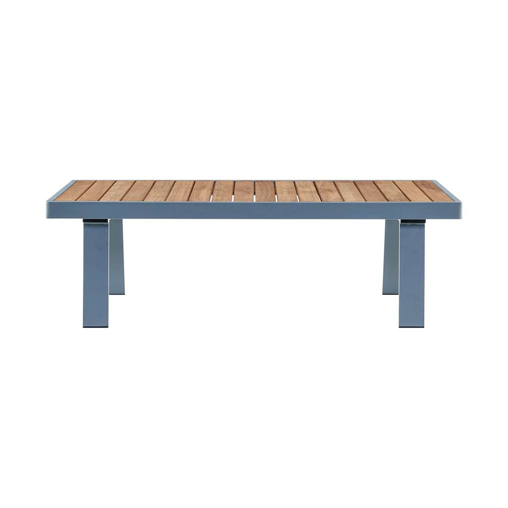 Nofi Outdoor Patio Sectional Set in Charcoal Finish with Taupe Cushions and Teak Wood  By Armen Living | Outdoor Sofas, Loveseats & Sectionals |  Modishstore  - 12