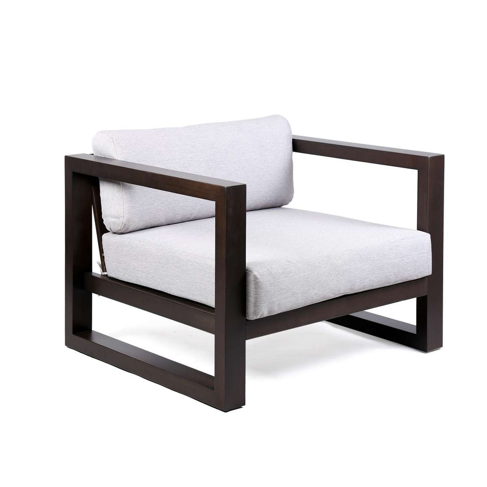 Paradise 4 Piece Outdoor Dark Eucalyptus Wood Sofa Seating Set with Grey Cushions By Armen Living | Outdoor Sofas, Loveseats & Sectionals |  Modishstore  - 7