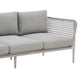 Rhodes Outdoor Patio 4 Piece Conversation Set in Aluminum with Sintered Stone and Gray Cushions By Armen Living | Outdoor Sofas, Loveseats & Sectionals | Modishstore - 9