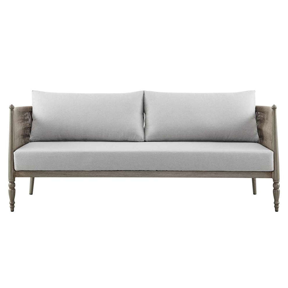 Safari 4 Piece Outdoor Aluminum and Rope Seating Set with Beige Cushions By Armen Living | Outdoor Sofas, Loveseats & Sectionals |  Modishstore  - 3