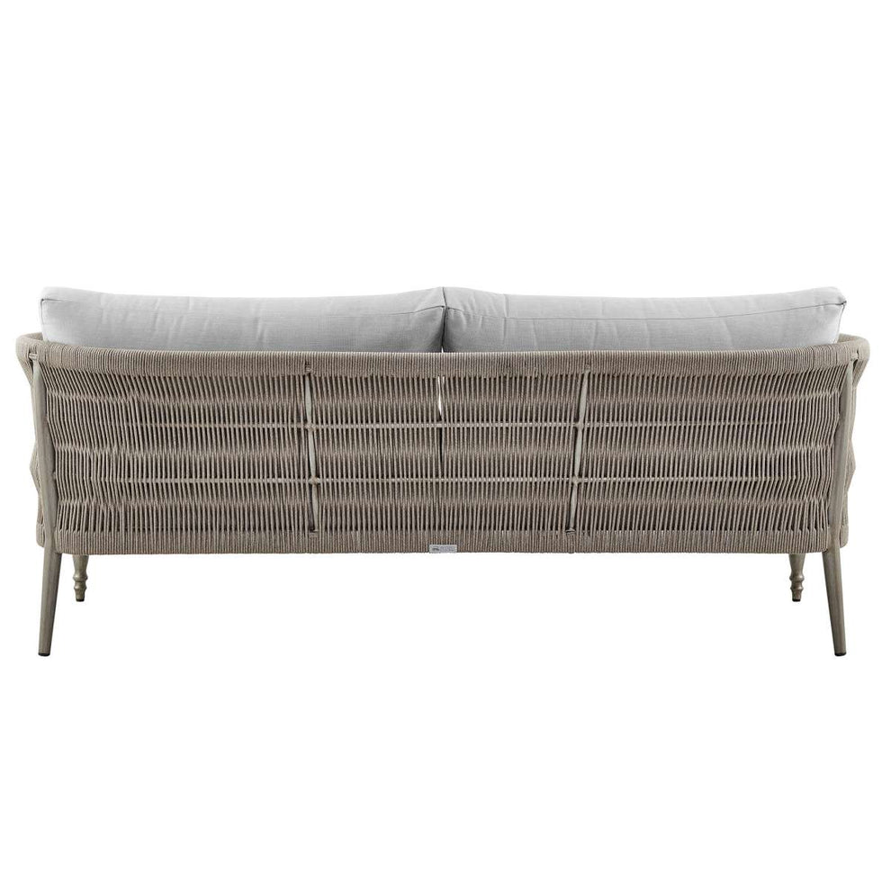 Safari 4 Piece Outdoor Aluminum and Rope Seating Set with Beige Cushions By Armen Living | Outdoor Sofas, Loveseats & Sectionals |  Modishstore  - 4