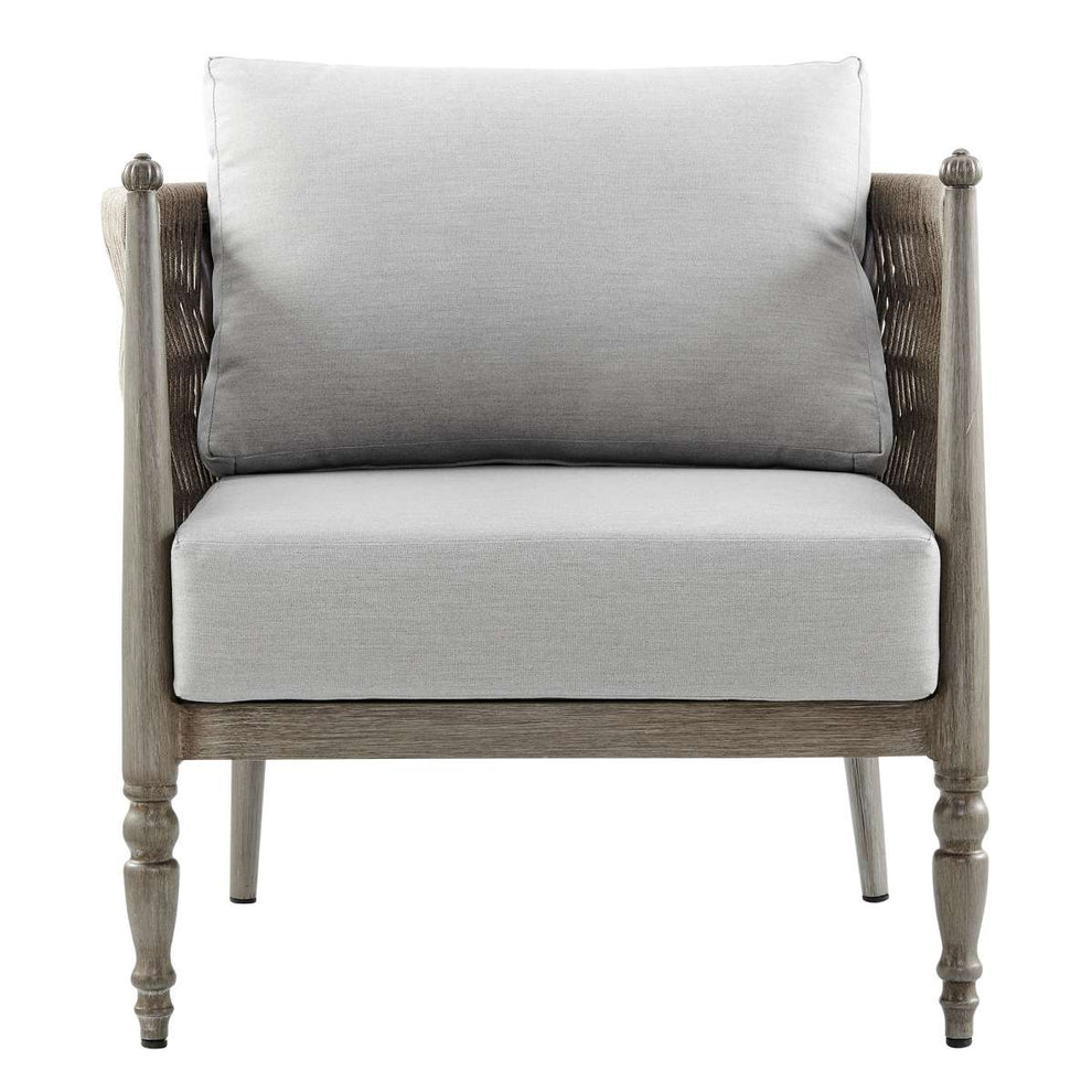 Safari 4 Piece Outdoor Aluminum and Rope Seating Set with Beige Cushions By Armen Living | Outdoor Sofas, Loveseats & Sectionals |  Modishstore  - 6