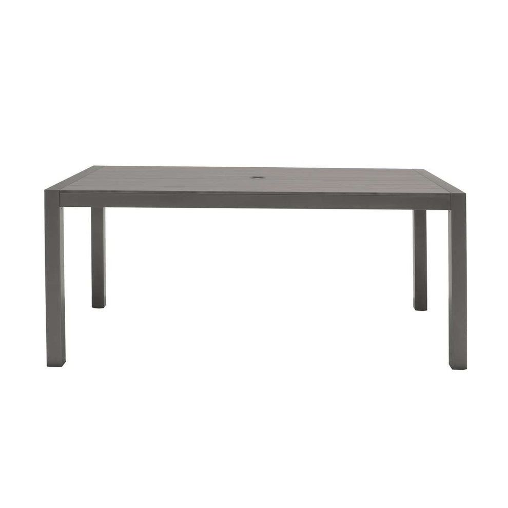Solana 5 piece Outdoor Aluminum Dining Set in Cosmos Grey Finish with Wood Top By Armen Living | Outdoor Dining Sets |  Modishstore  - 6