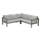 Solana Outdoor Sectional Set in Cosmos Finish with Grey Cushions and Coffee Table By Armen Living | Outdoor Sofas, Loveseats & Sectionals |  Modishstore  - 2
